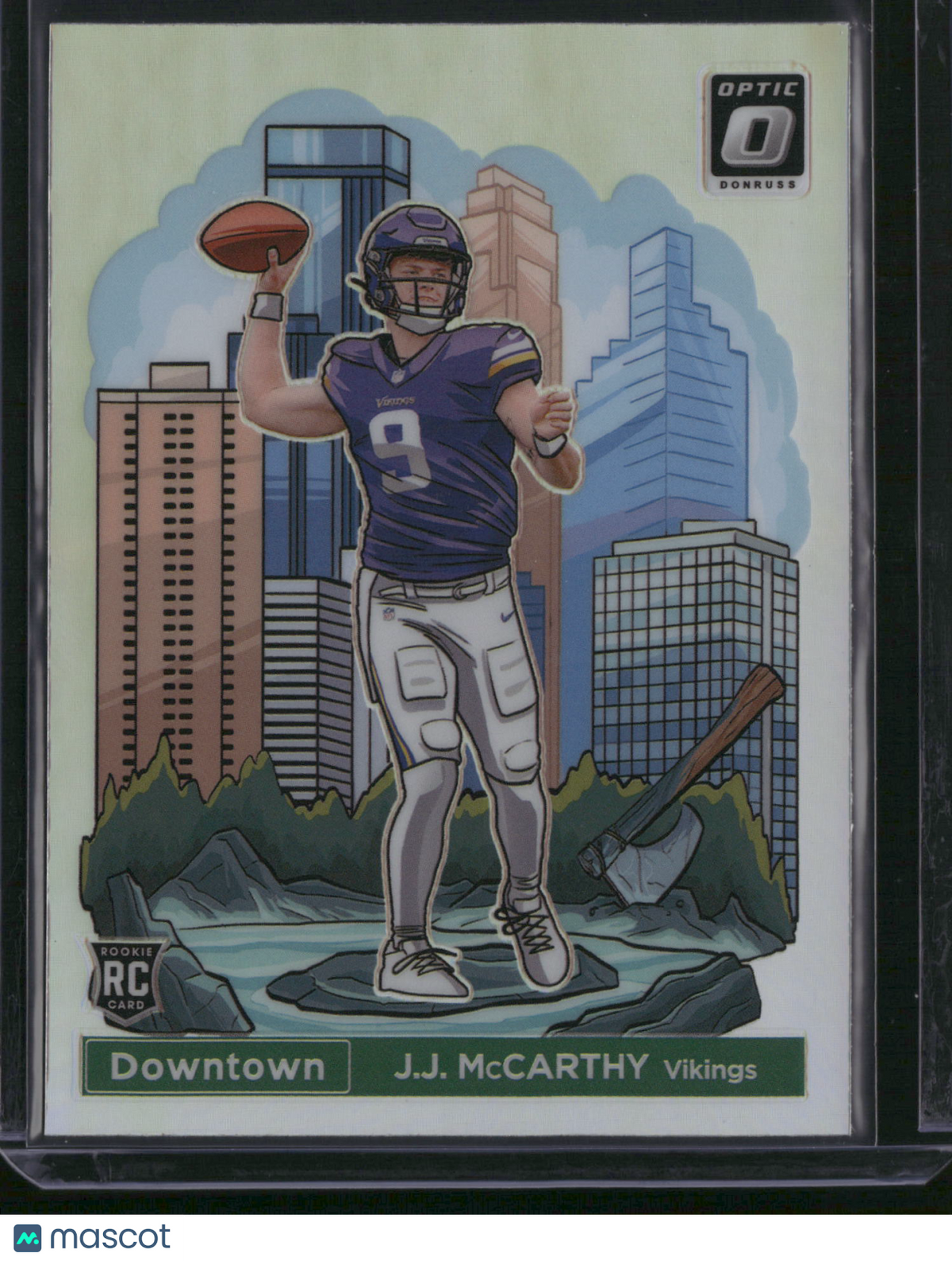 J.J. McCarthy 2024 Panini Donruss Optic Downtown #11 RC