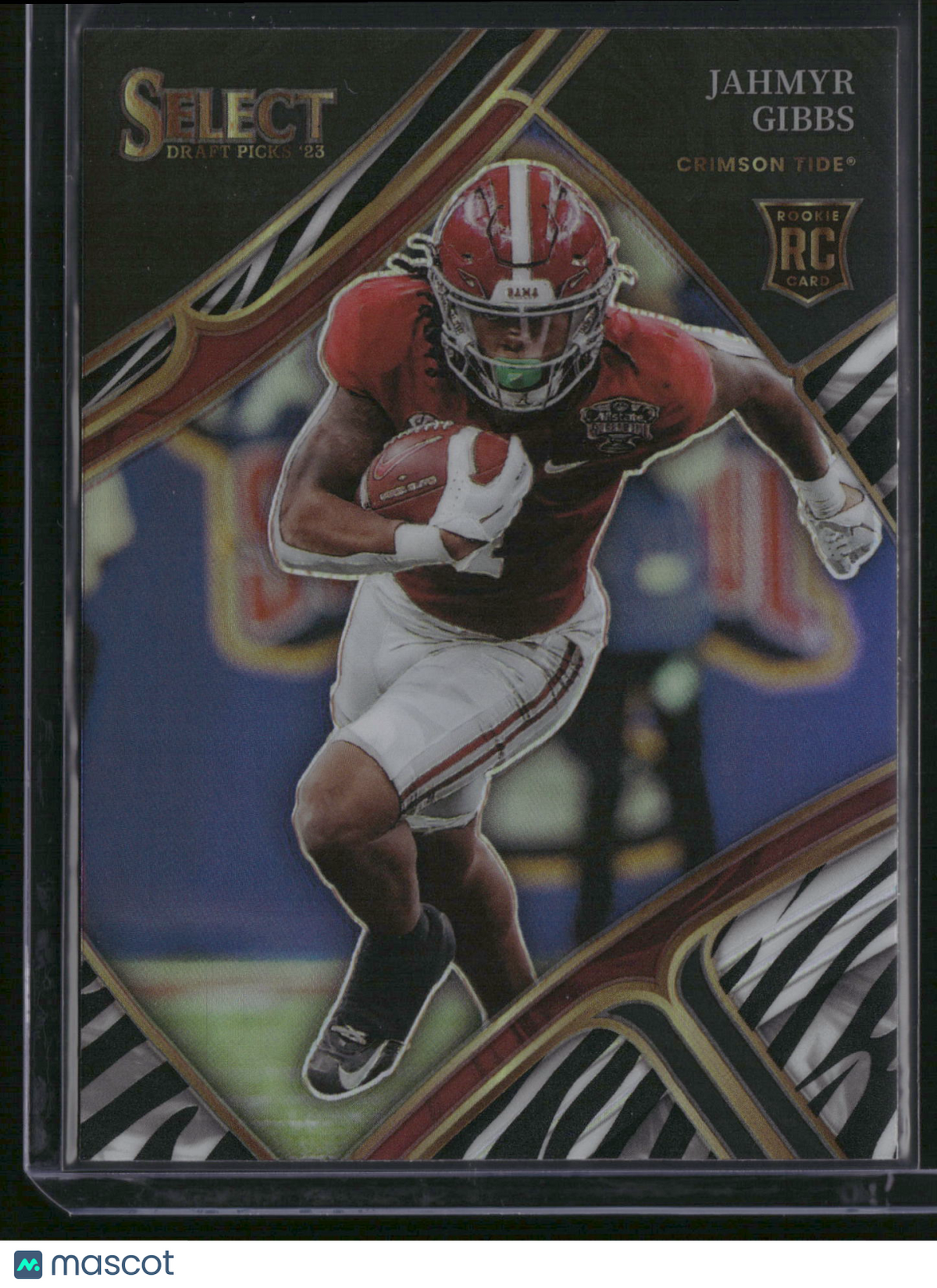 Jahmyr Gibbs 2023 Panini Select Draft Picks Prizm #110 Zebra RC