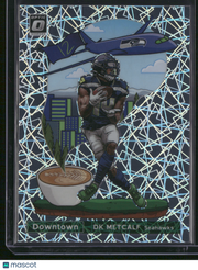 DK Metcalf 2021 Panini Donruss Optic Prizm Downtown #DT-32 White Sparkle