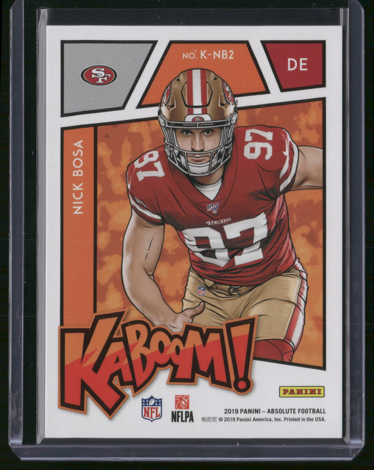 Nick Bosa 2019 Panini Absolute Kaboom! #K-NB2 RC