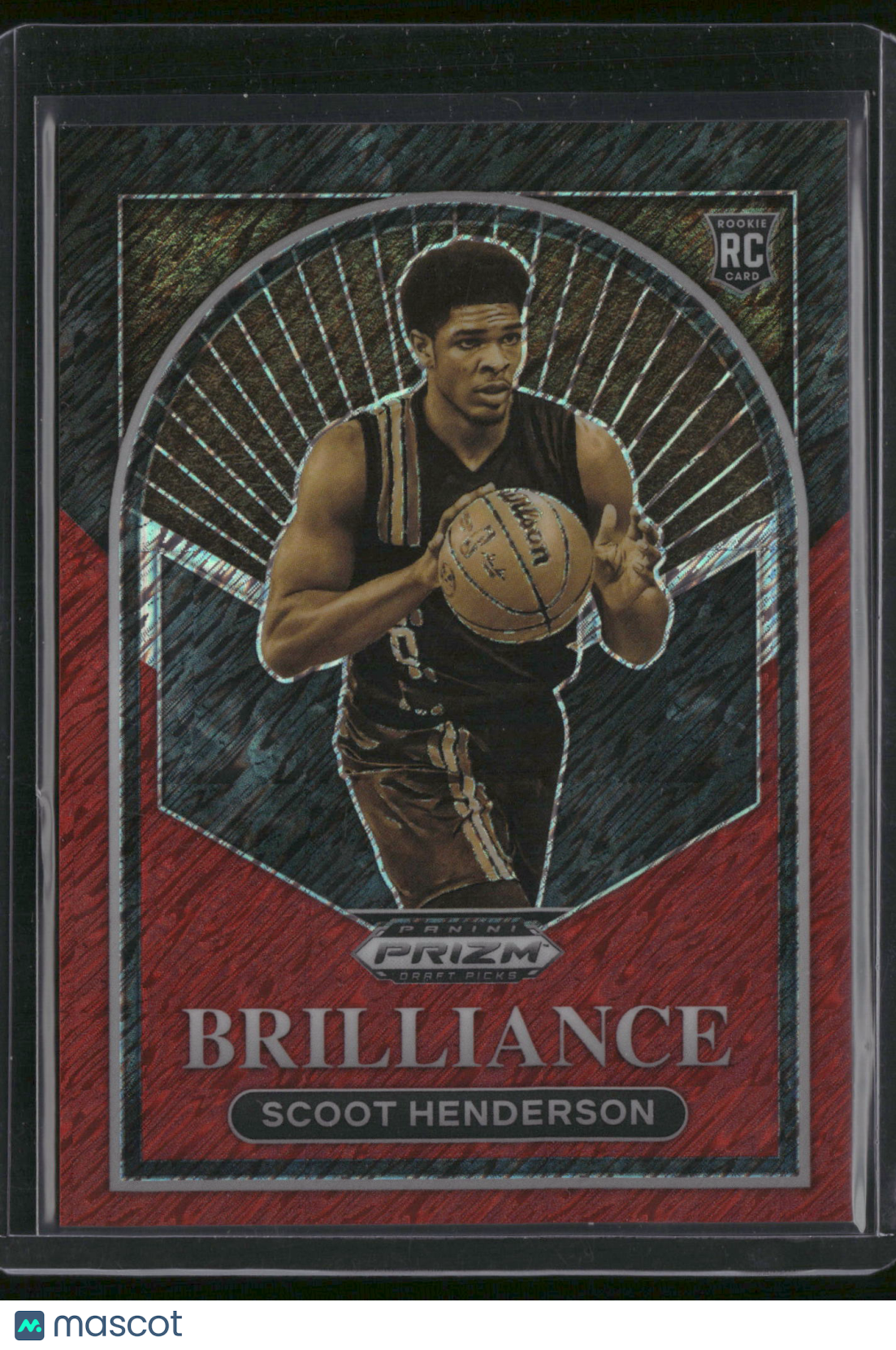 Scoot Henderson 2023 Prizm Draft Picks Brilliance Red Shimmer RC /9 #3