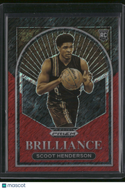 Scoot Henderson 2023 Prizm Draft Picks Brilliance Red Shimmer RC /9 #3