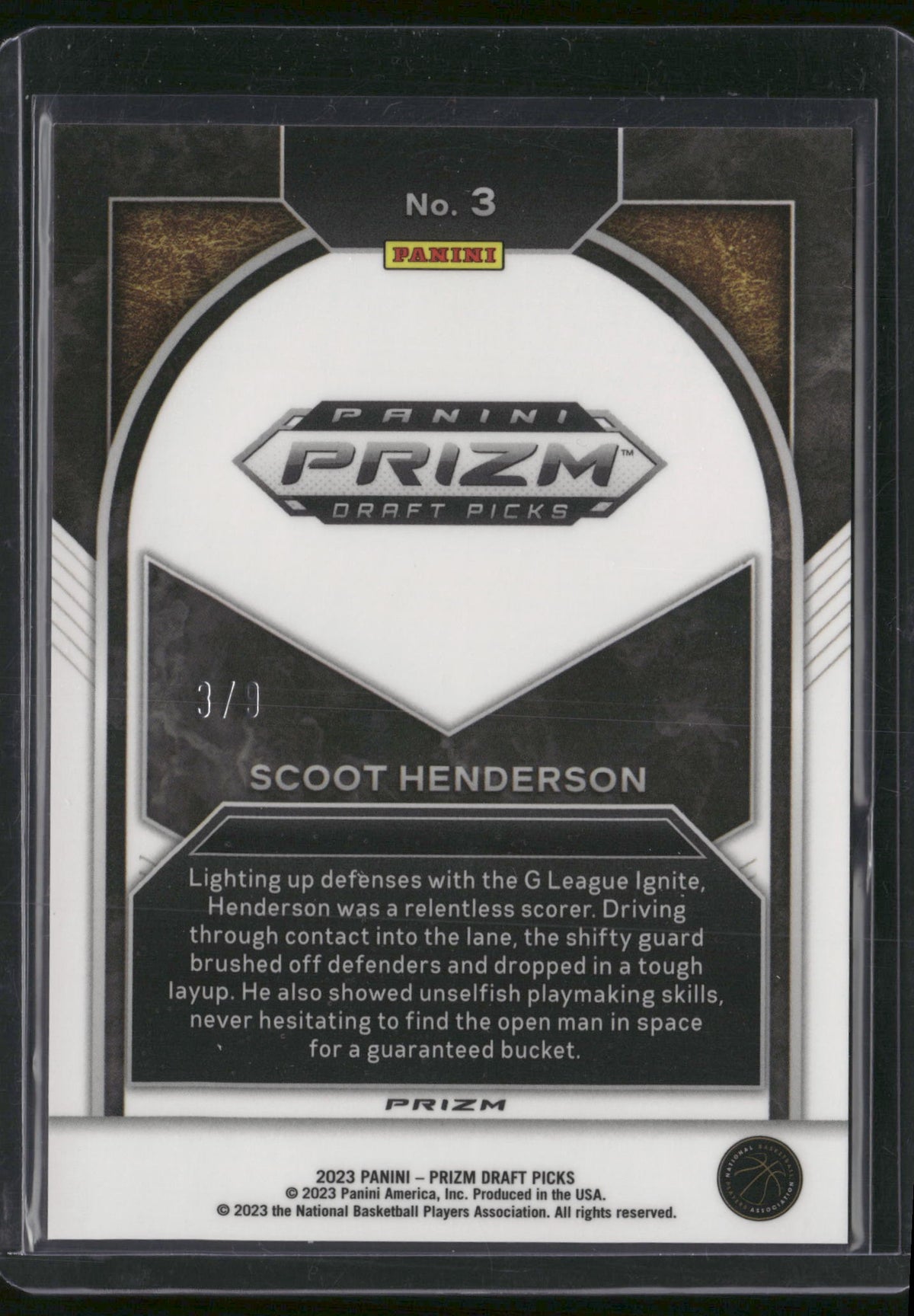 Scoot Henderson 2023 Prizm Draft Picks Brilliance Red Shimmer RC /9 #3