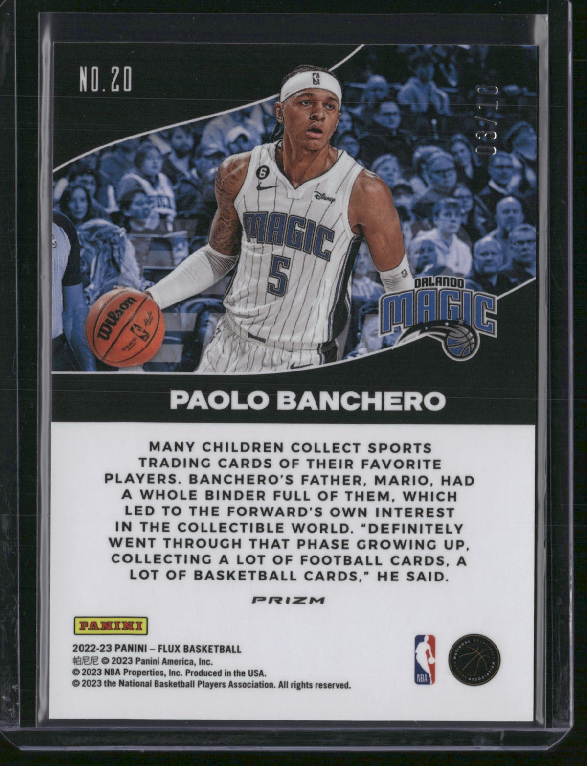 Paolo Banchero 2023 Panini Flux Prizm Fluid #20
