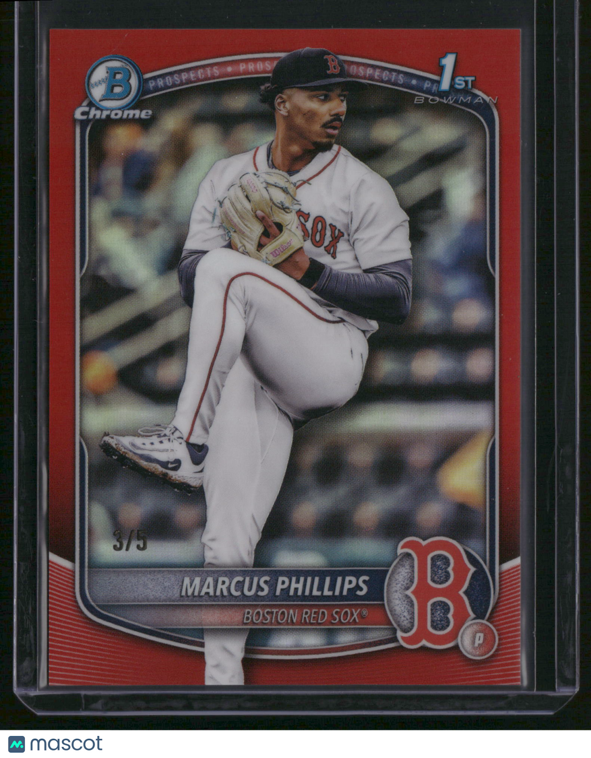 Marcus Phillips 2025 Bowman Chrome Draft #BDC-54 Red Refractor /15.