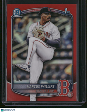 Marcus Phillips 2025 Bowman Chrome Draft #BDC-54 Red Refractor /15.