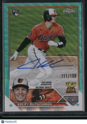 Adley Rutschman 2023 Topps Chrome #RA-AR Aqua Wave Refractor /199 RC