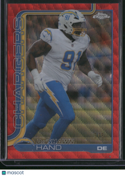 Da'Shawn Hand 2025 Topps Chrome #164 Red Wave Refractor /5 SSP