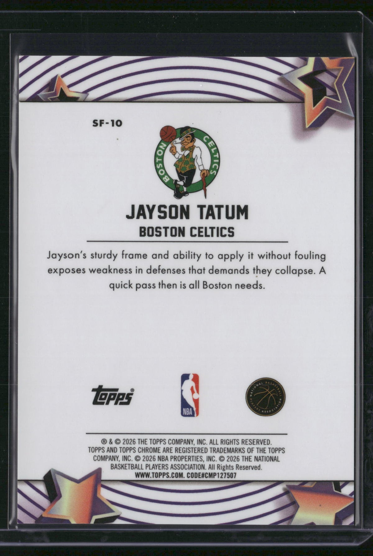 Jayson Tatum 2026 Topps Chrome #SF-10 Red /25