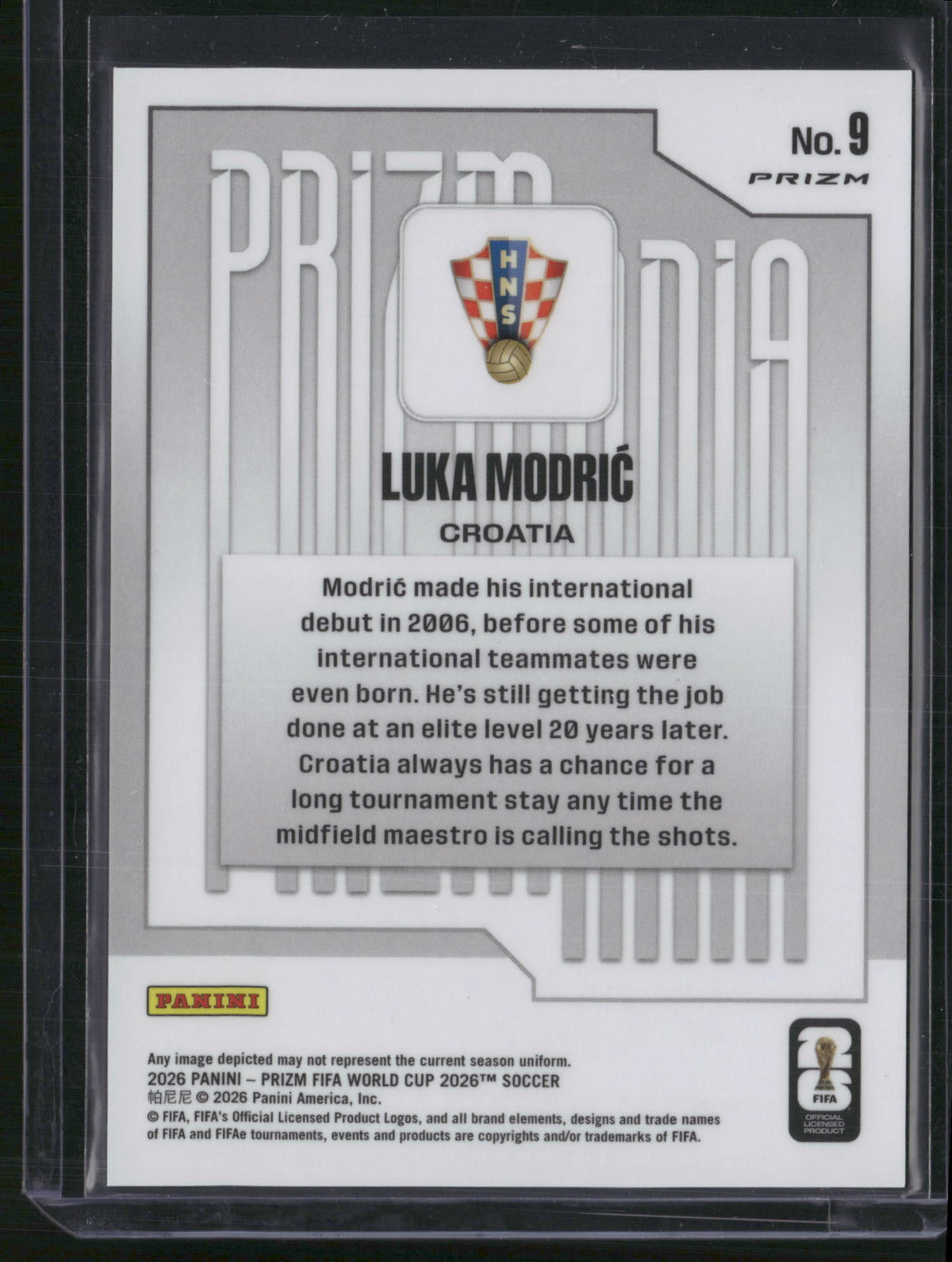 Luka Modrić 2026 Panini Prizm Prizmania #9