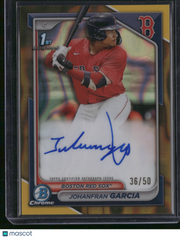 Johanfran Garcia 2024 Bowman Chrome #CPA-JG Yellow Refractor /50 1st Bowman