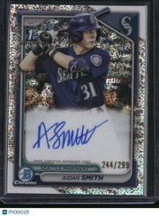 Aidan Smith 2024 Topps Bowman Chrome #CPA-ASM Speckle Refractor 1st Bowman