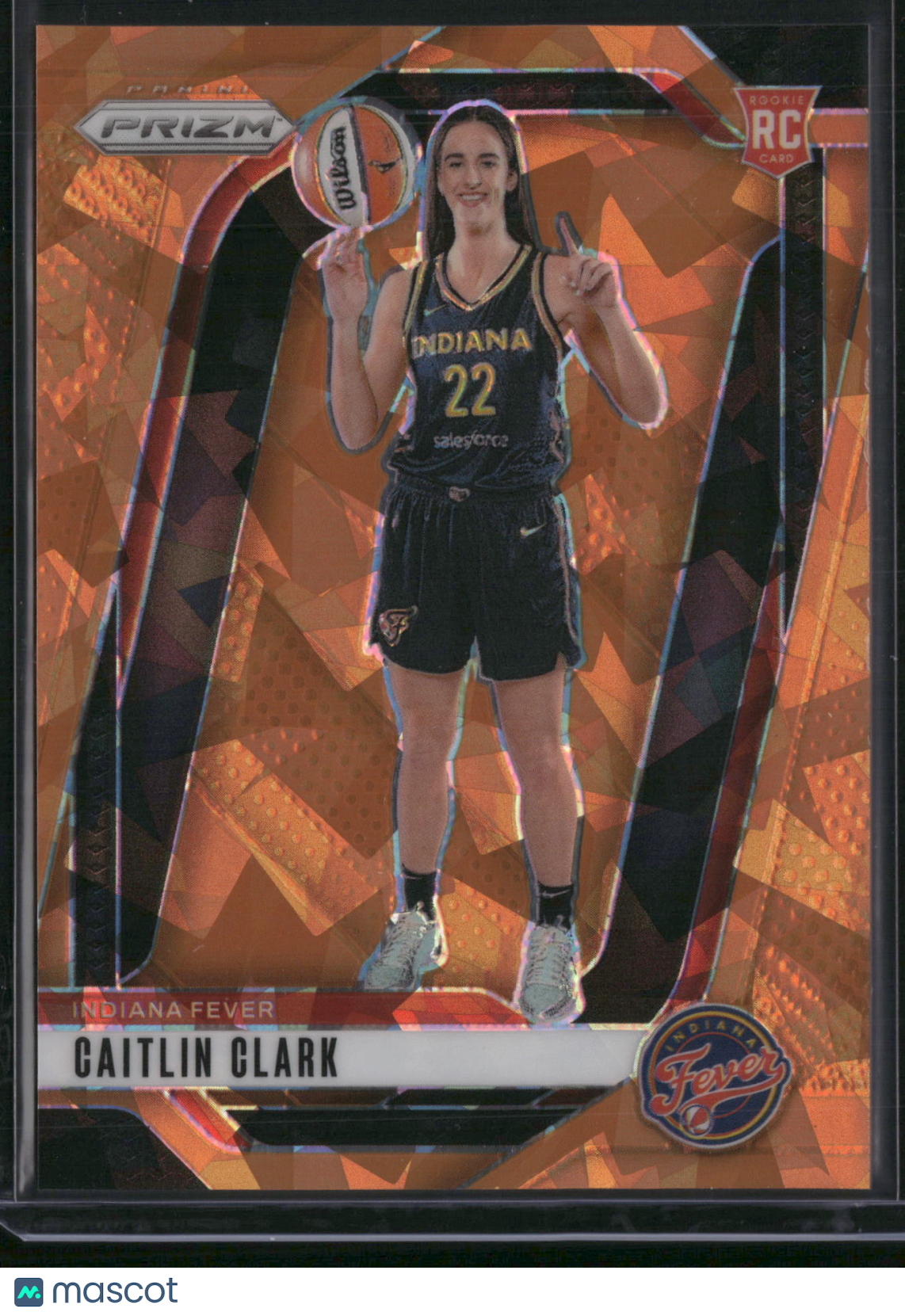 Caitlin Clark 2024 Panini Prizm WNBA #145 Orange Mosaic RC