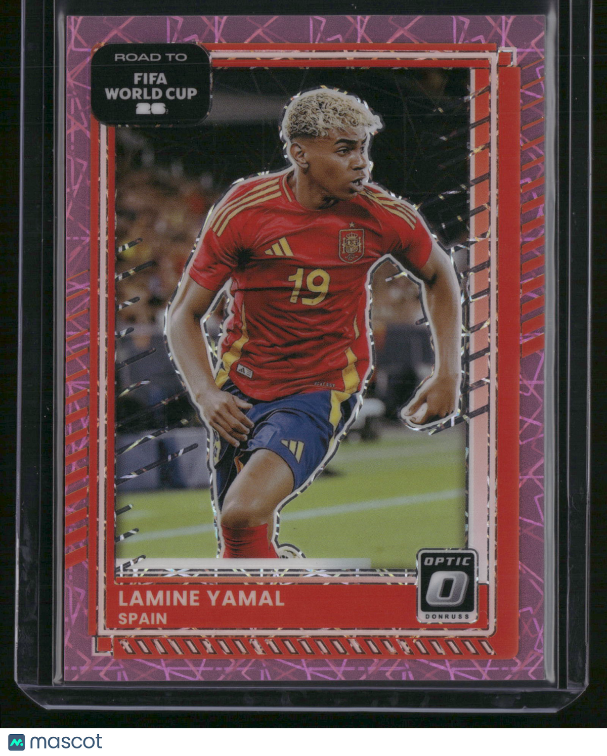 Lamine Yamal 2025 Panini Donruss Optic Road to FIFA World Cup 26 Prizm #10 Pink Velocity Pink Velocity /99