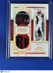 Emeka Egbuka 2026 Panini National Treasures Football #ST-EEA /10 Patch RC Memorabilia