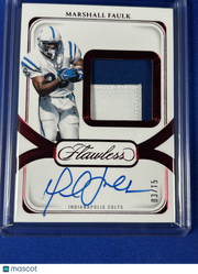 Marshall Faulk 2025 Panini Flawless Football #DPA-MFK /15 Patch Memorabilia