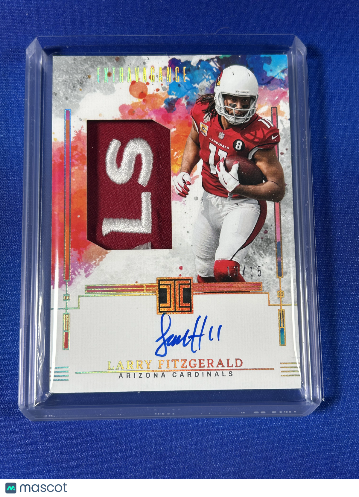 Larry Fitzgerald 2025 Panini Impeccable Extravagance #EPA-LFD /15 Autograph Patch Memorabilia