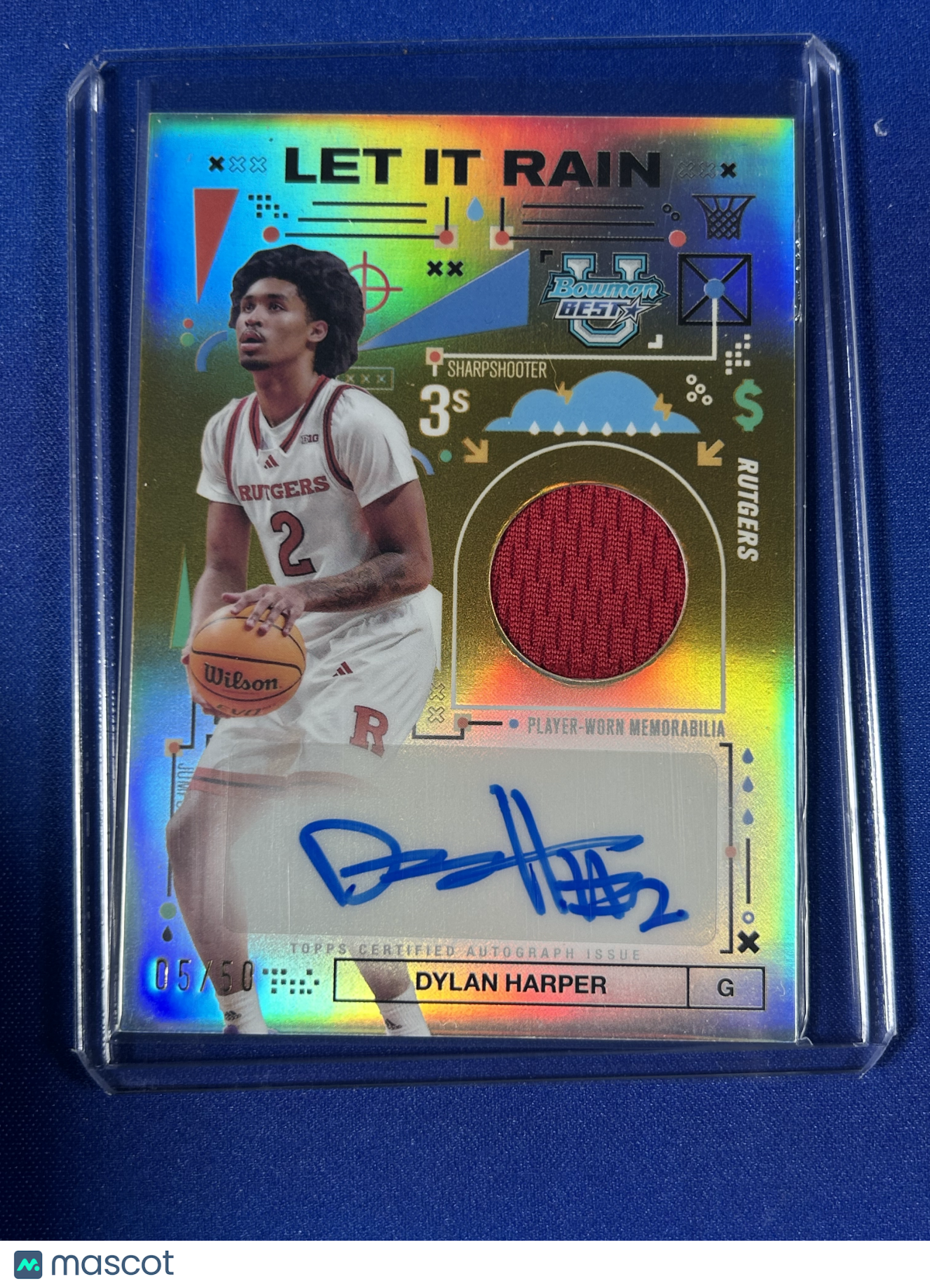 Dylan Harper 2025 Bowman University Best #LRRA-DH /50 Autograph Relic Memorabilia