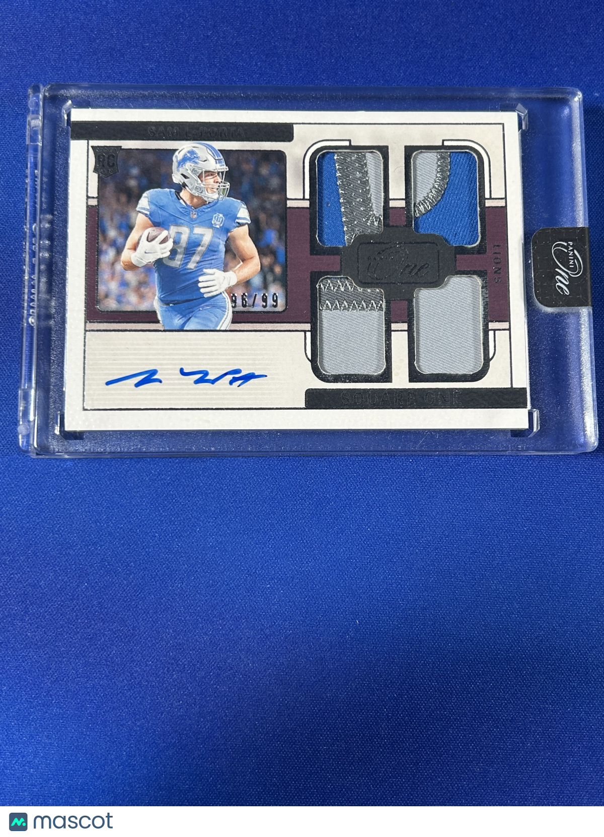 Sam LaPorta 2024 Panini One #78 /99 Patch RC Memorabilia