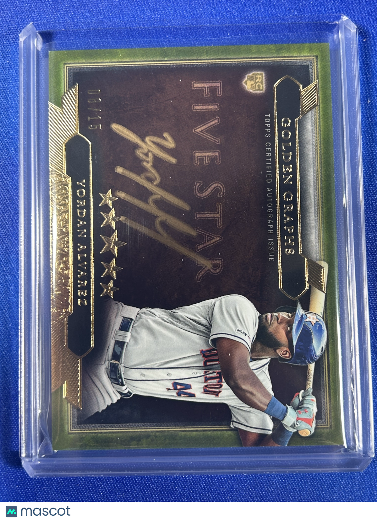 Yordan Alvarez 2020 Topps Five Star Golden Graphs #GG-YAL /15 RC