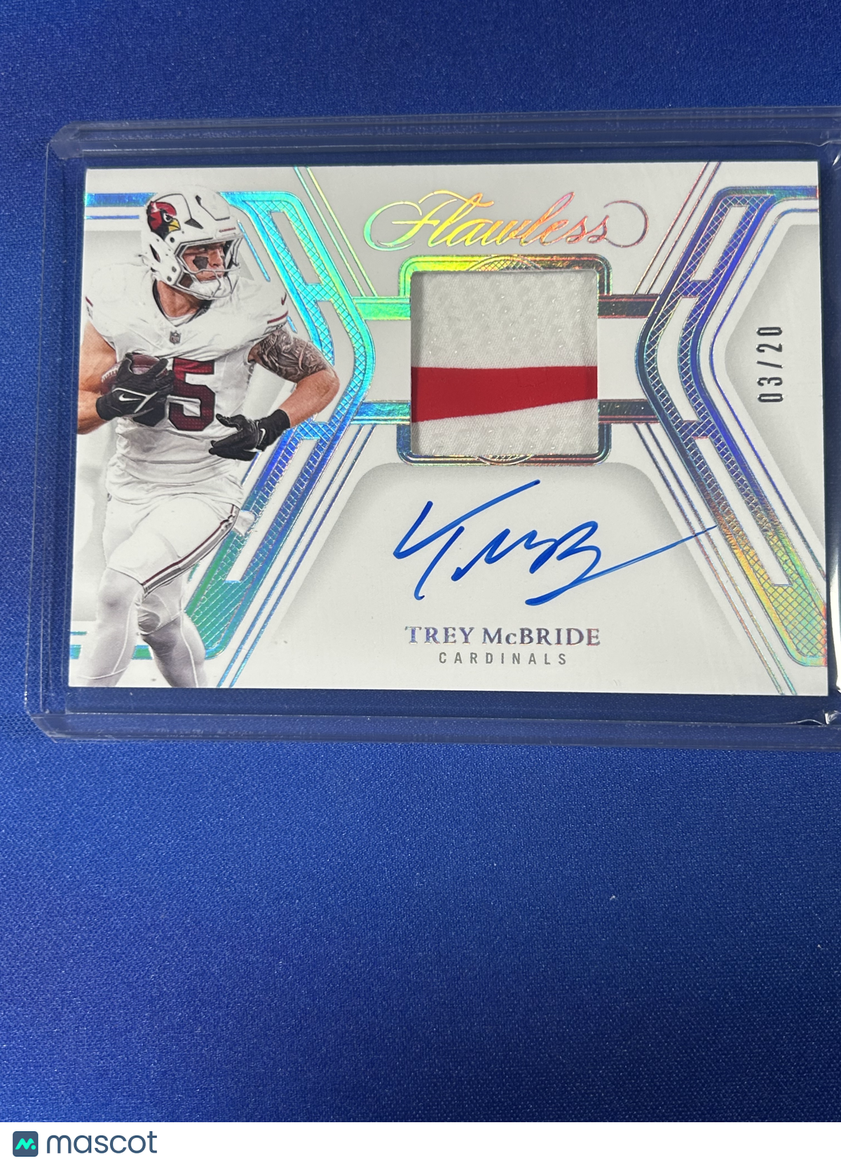 Trey McBride 2026 Panini Flawless #SG-TME /20 Autograph Signature Gloves Memorabilia