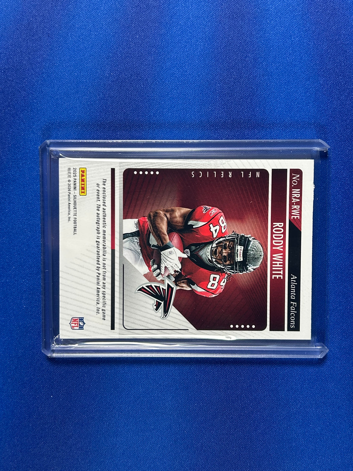 Roddy White 2026 Panini Silhouette Football #NRA-RWE Autograph Patch Memorabilia