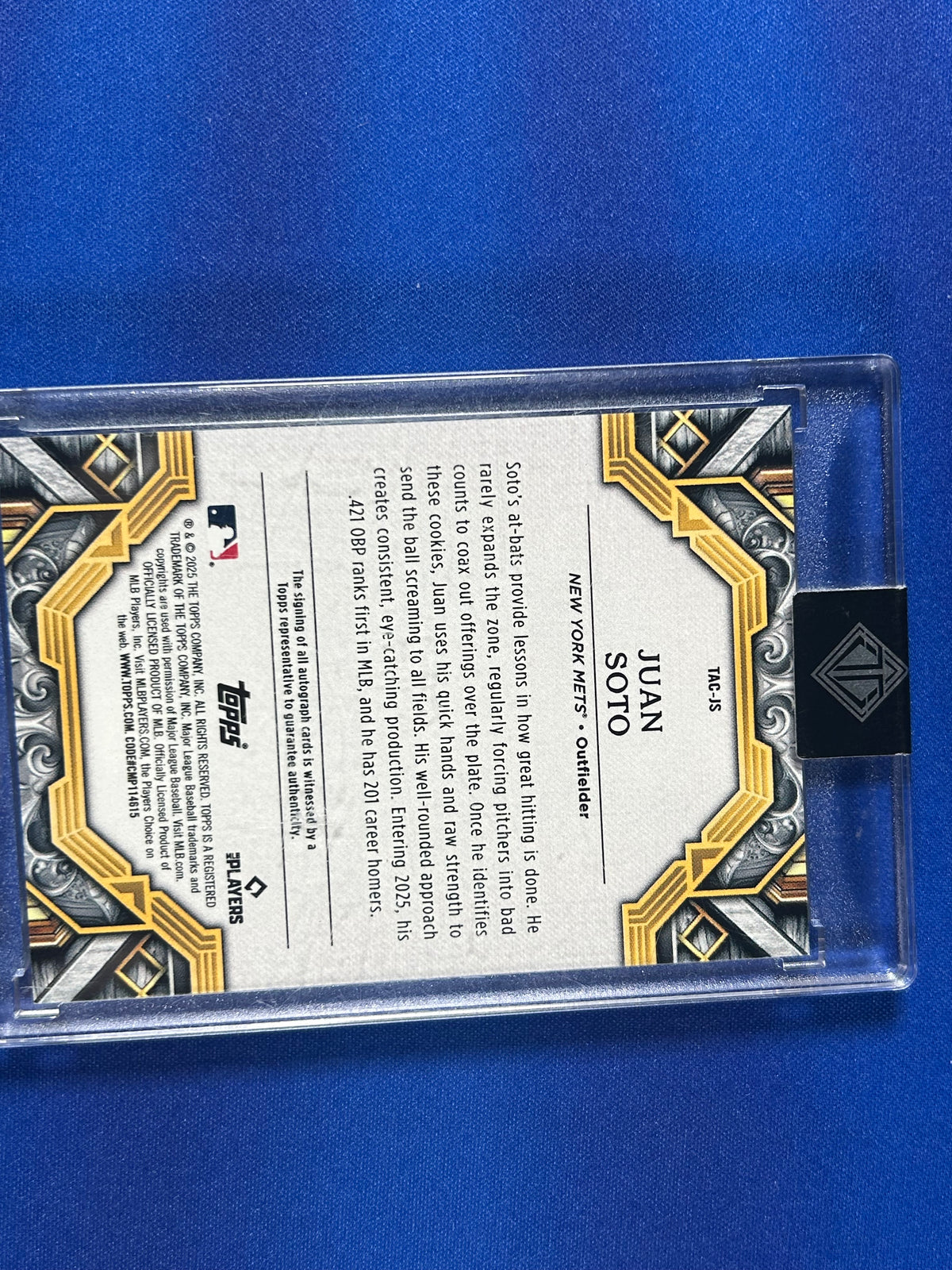 Juan Soto 2025 Topps Tribute #TAC-JS