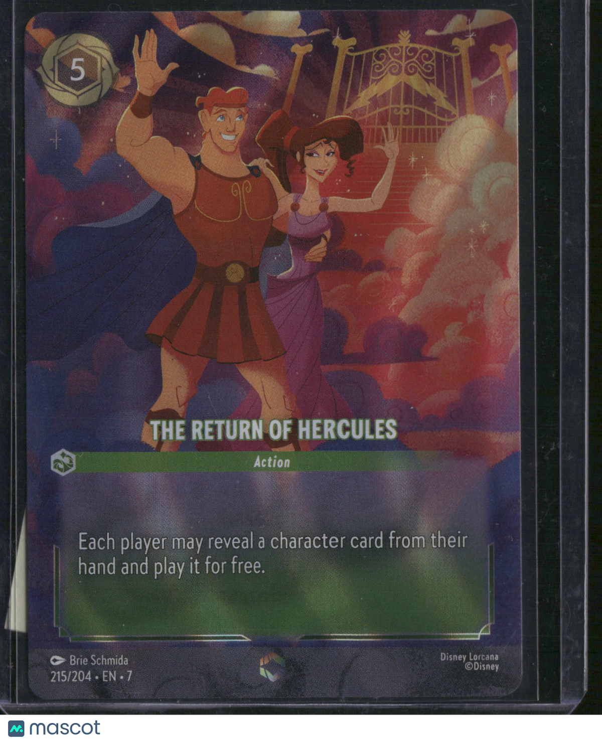 2024 Disney Lorcana Azurite Sea Megara Hercules Foil Secret Rare Enchanted