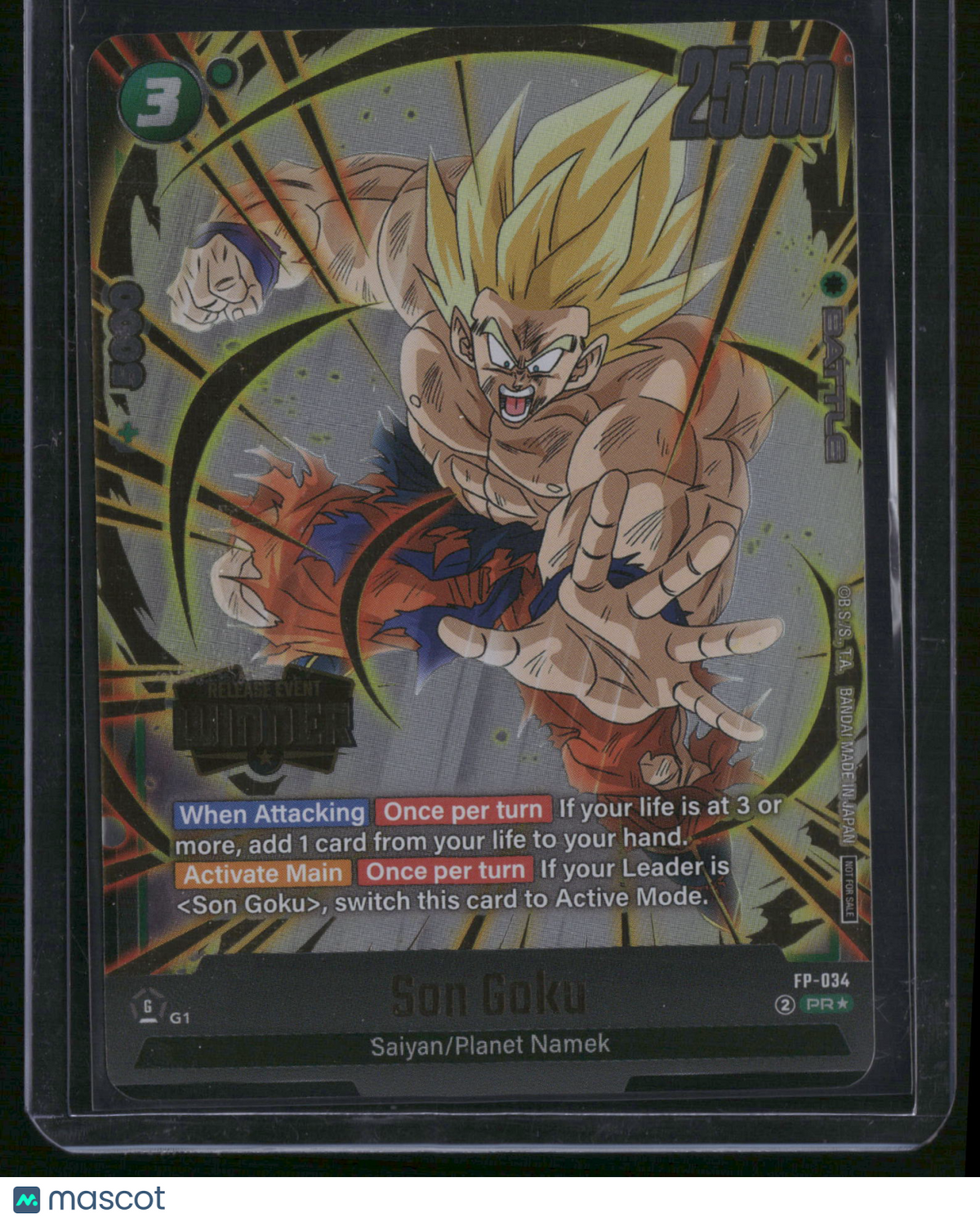 Dragon Ball Super Card Game Fusion World Promos Son Goku Foil Release Event Winner Promo