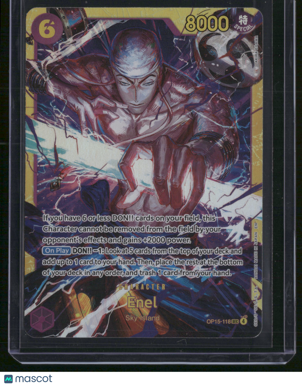 Awakening of the New Era Enel Holo Secret Rare Alternate Art