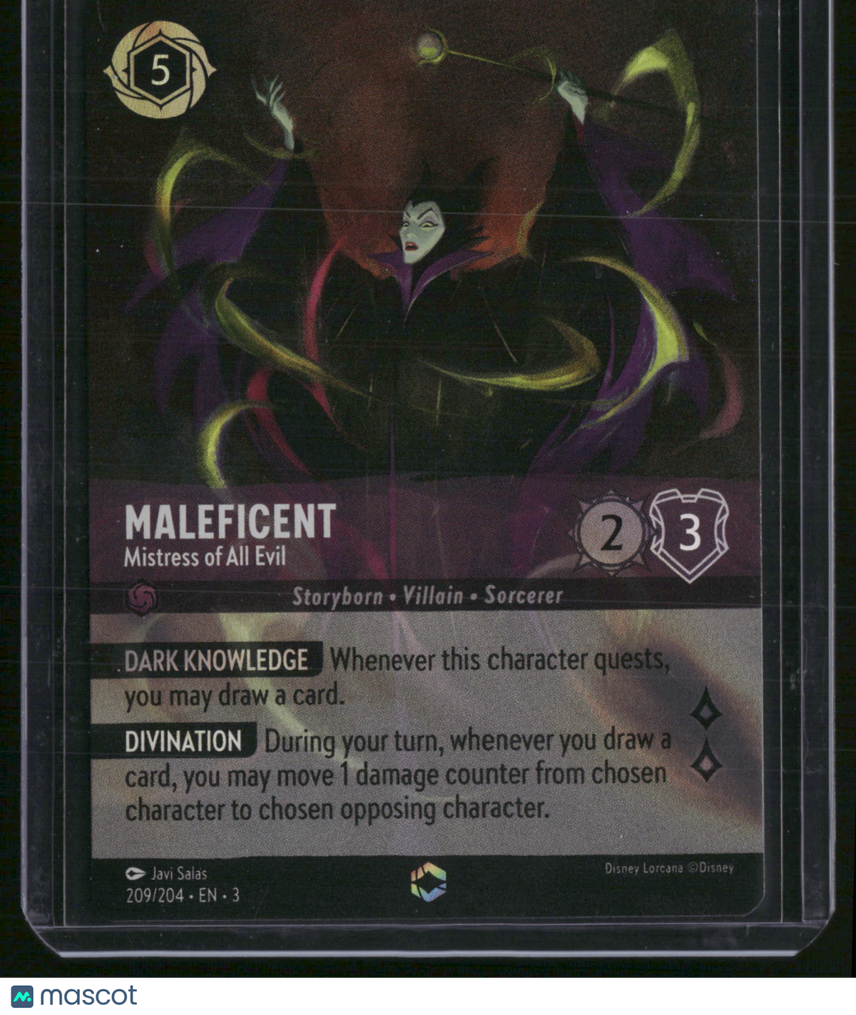 Into the Inklands Maleficent Foil Alternative Art Full Art Enchanted