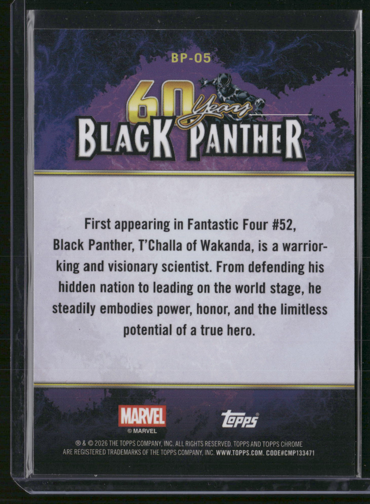 2026 Topps Chrome Marvel 60 Years of Black Panther #BP-05