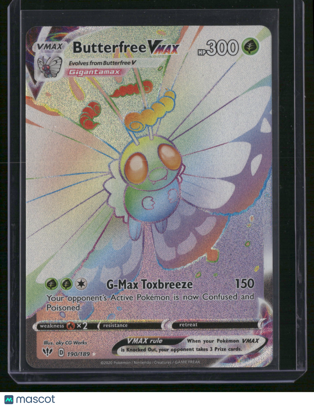 2020 Darkness Ablaze Butterfree VMAX Holo Secret Rare FA HR #190/189