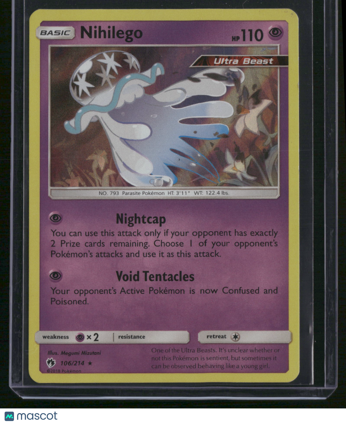 2018 Lost Thunder Nihilego Rare #106/214