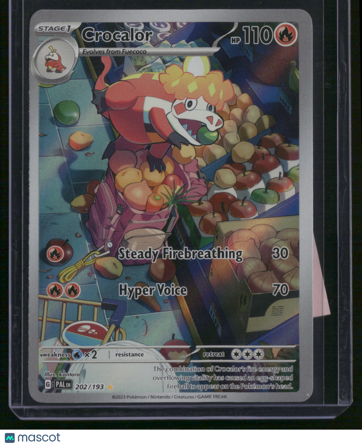 2023 Paldea Evolved Crocalor Holo Secret Rare #202/193