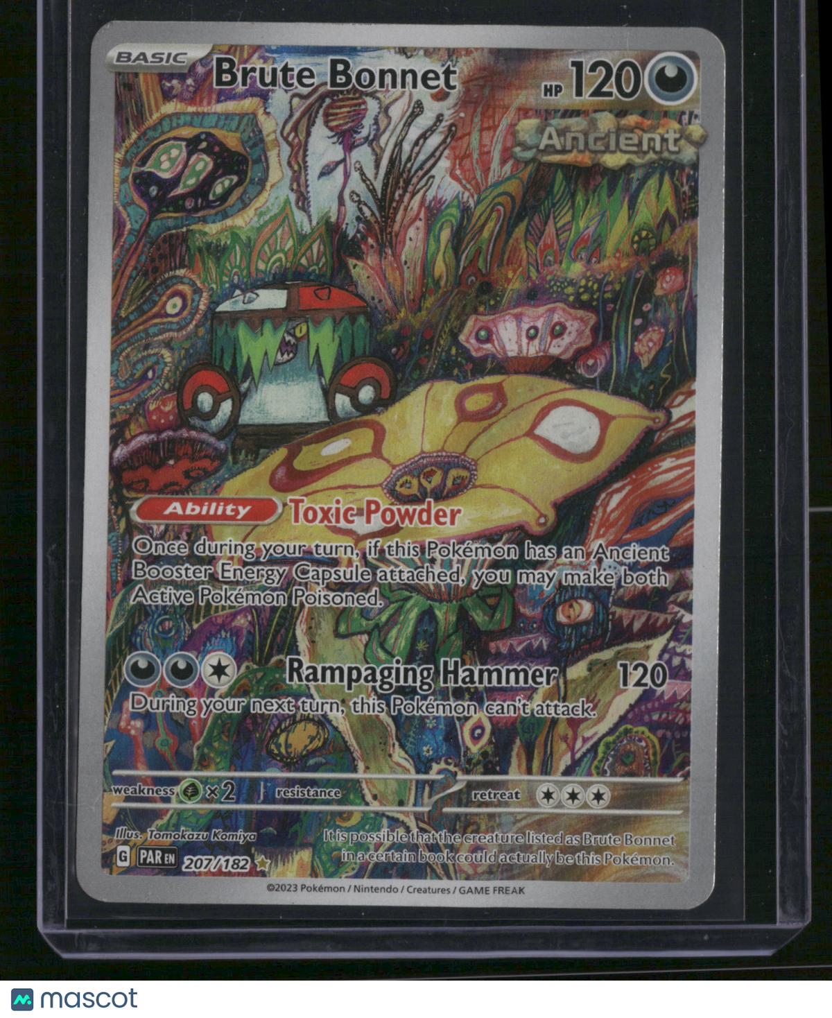 2023 Paradox Rift Brute Bonnet Holo Secret Rare #207/182