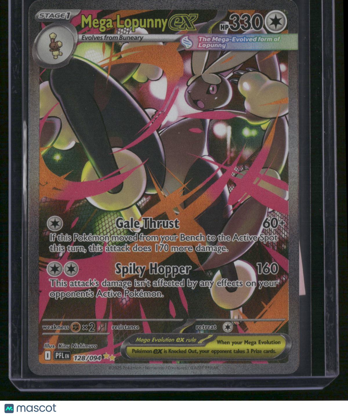 2025 Mega Evolution – Phantasmal Flames Mega Lopunny EX Holo Secret Rare SAR #128/94