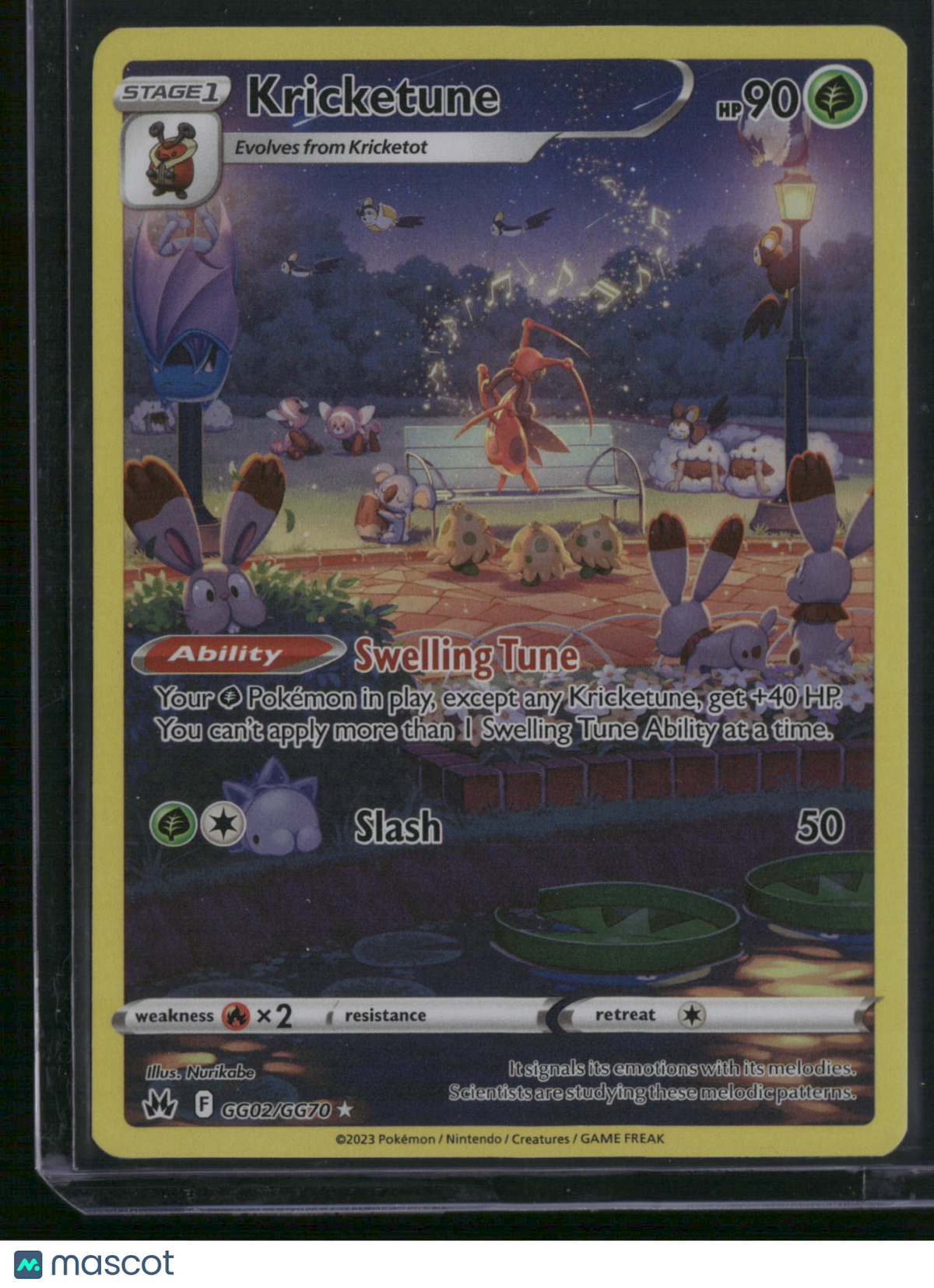 2023 Crown Zenith Kricketune Holo Rare #GG02/GG70