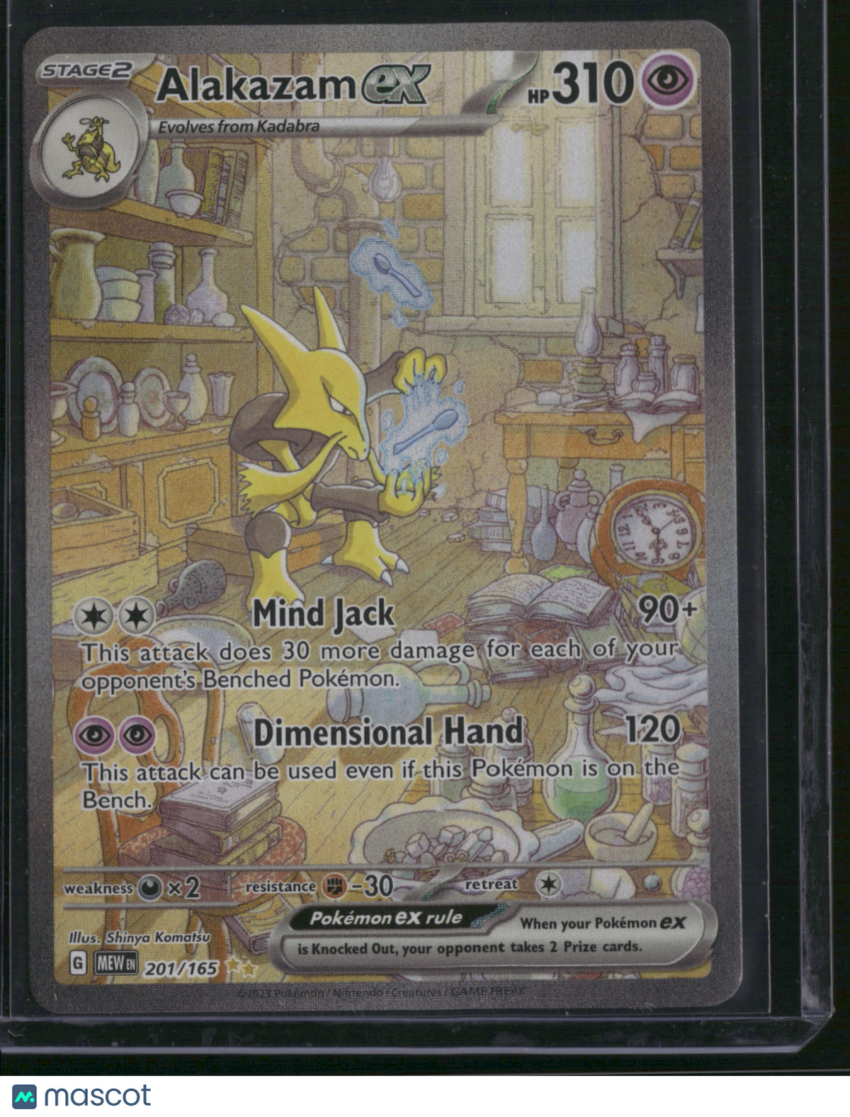 2023 Scarlet & Violet 151 Alakazam EX Holo Secret Rare SAR #201/165