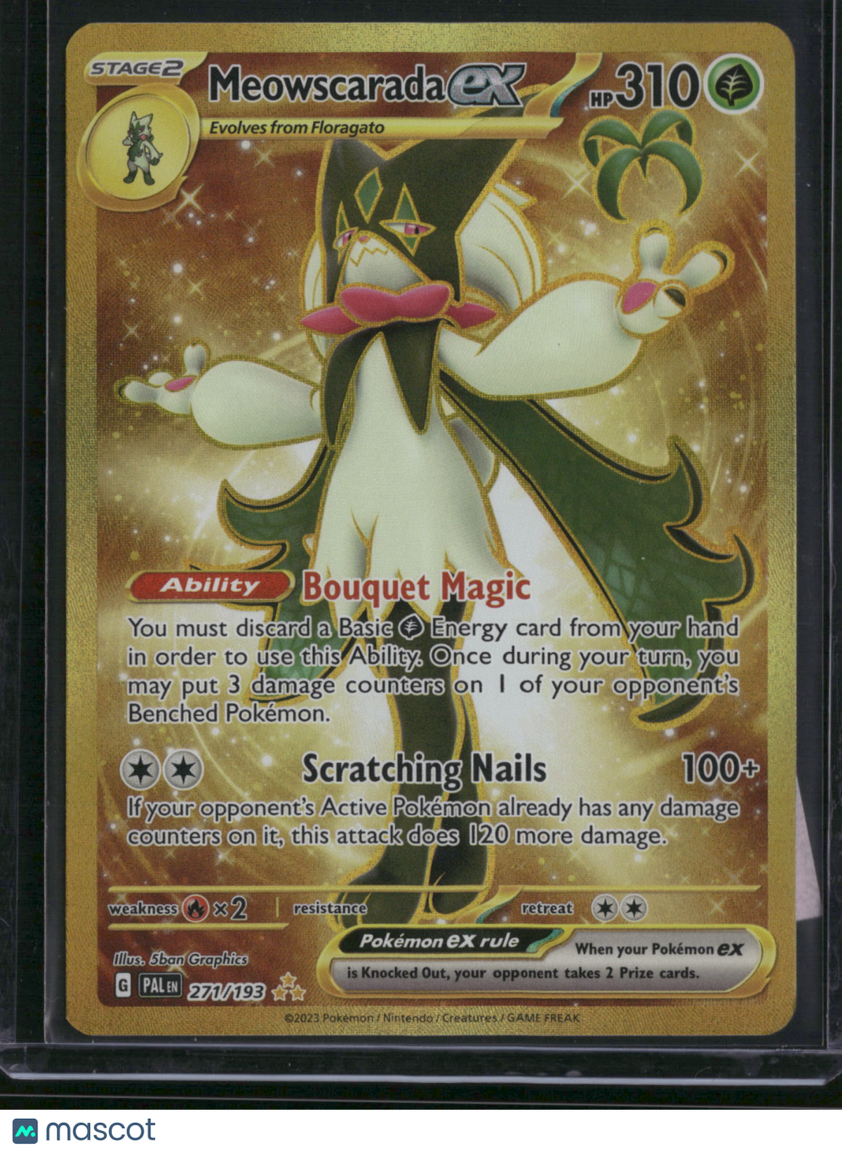 2023 Paldea Evolved Meowscarada EX Holo Secret Rare UR HR #271/193