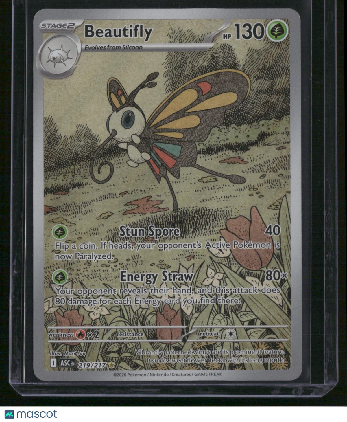 2026 Mega Evolution – Ascended Heroes Beautifly Holo Secret Rare #219/217