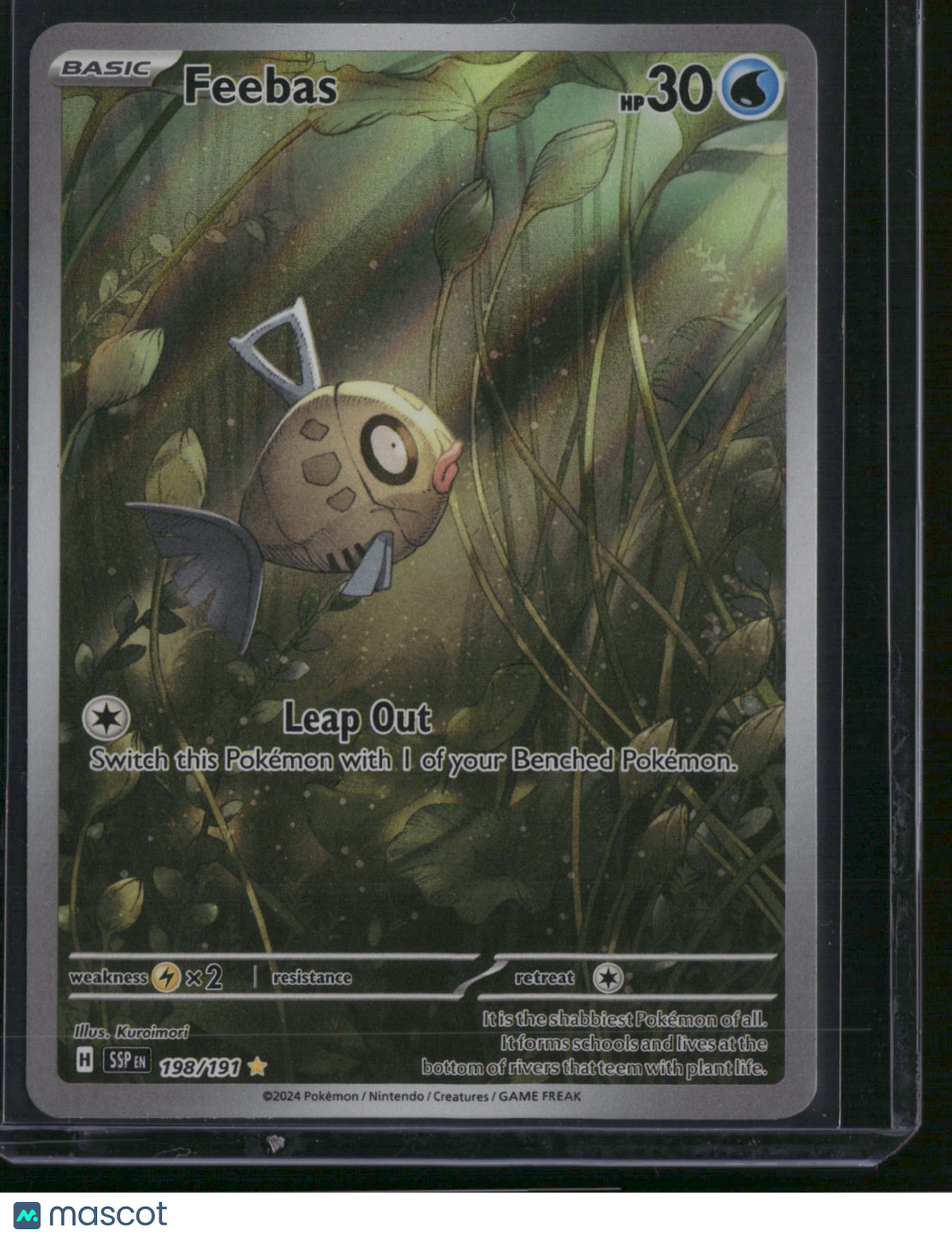 2024 Surging Sparks Feebas Holo Secret Rare #198/191