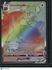 2022 Fusion Strike Greedent VMAX Rainbow Secret Rare FA HR #272/264