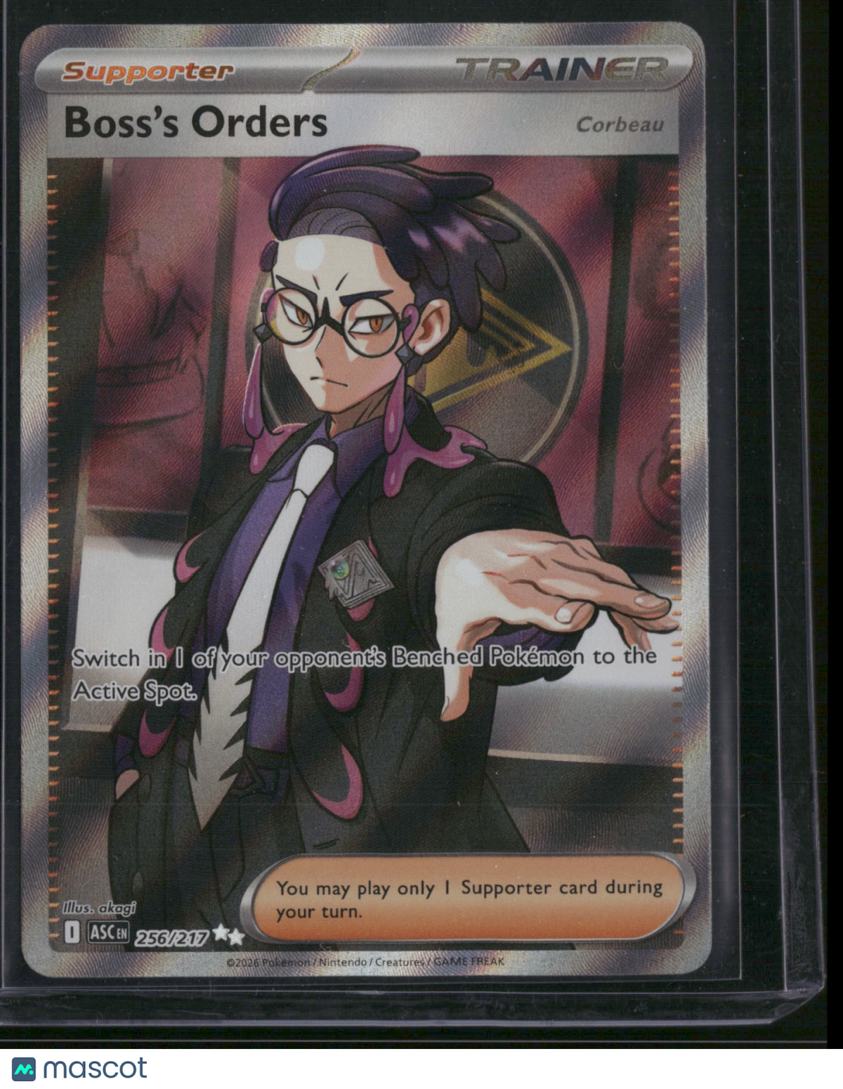 2026 Mega Evolution – Ascended Heroes Boss's Orders Holo Secret Rare FA #256/217
