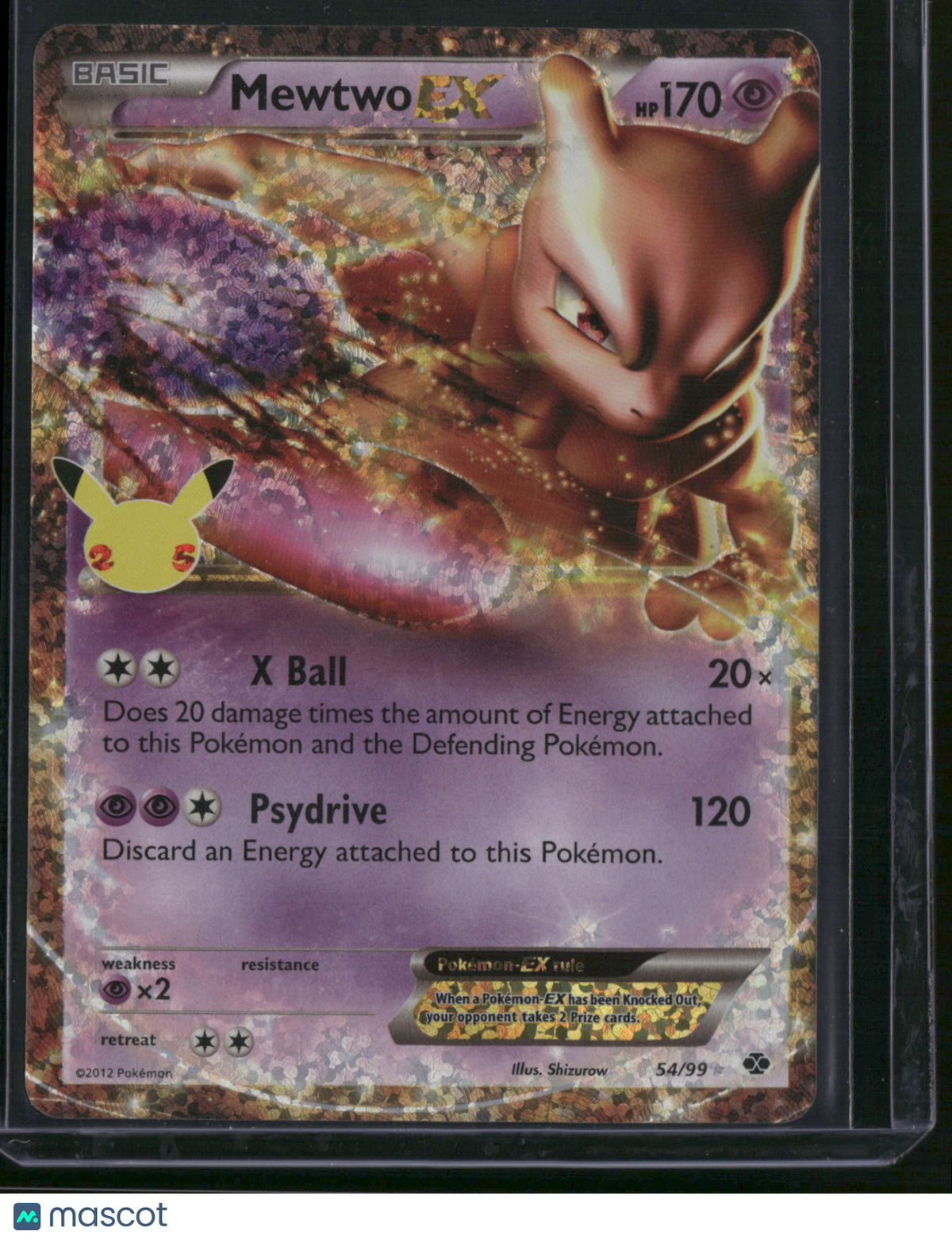 2021 Celebrations Mewtwo EX Holo Ultra Rare UR #54/99