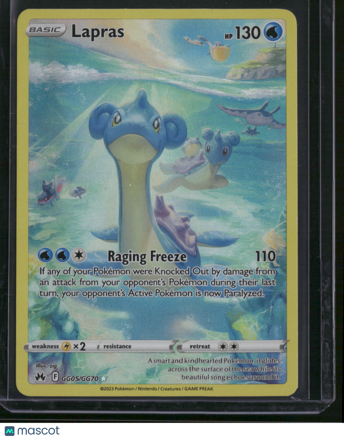 2023 Crown Zenith Lapras Holo Illustration Rare #GG05/GG70