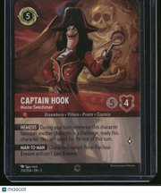 2024 Disney Lorcana Into the Inklands Captain Hook Foil Enchanted Rare Secret Rare Full Art