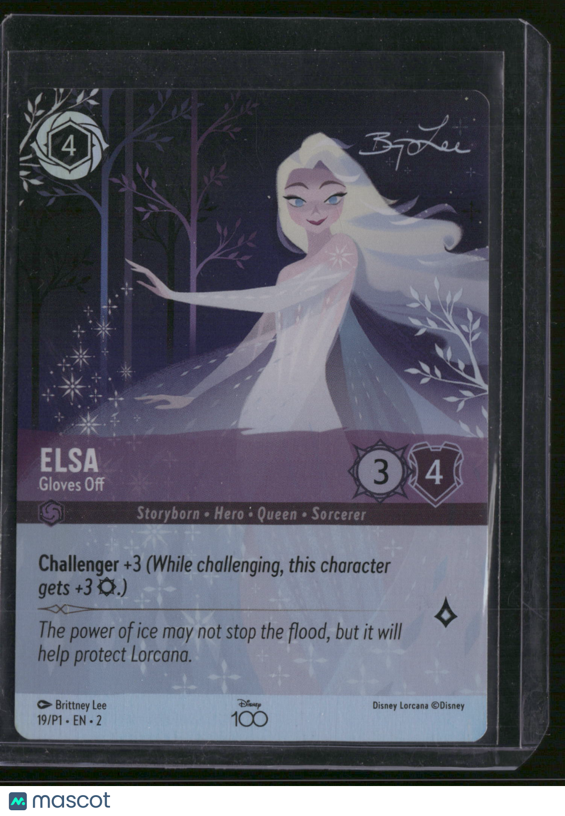 2023 Disney Lorcana Disney 100 Promo Elsa Foil Disney 100 Collector's Edition Promo