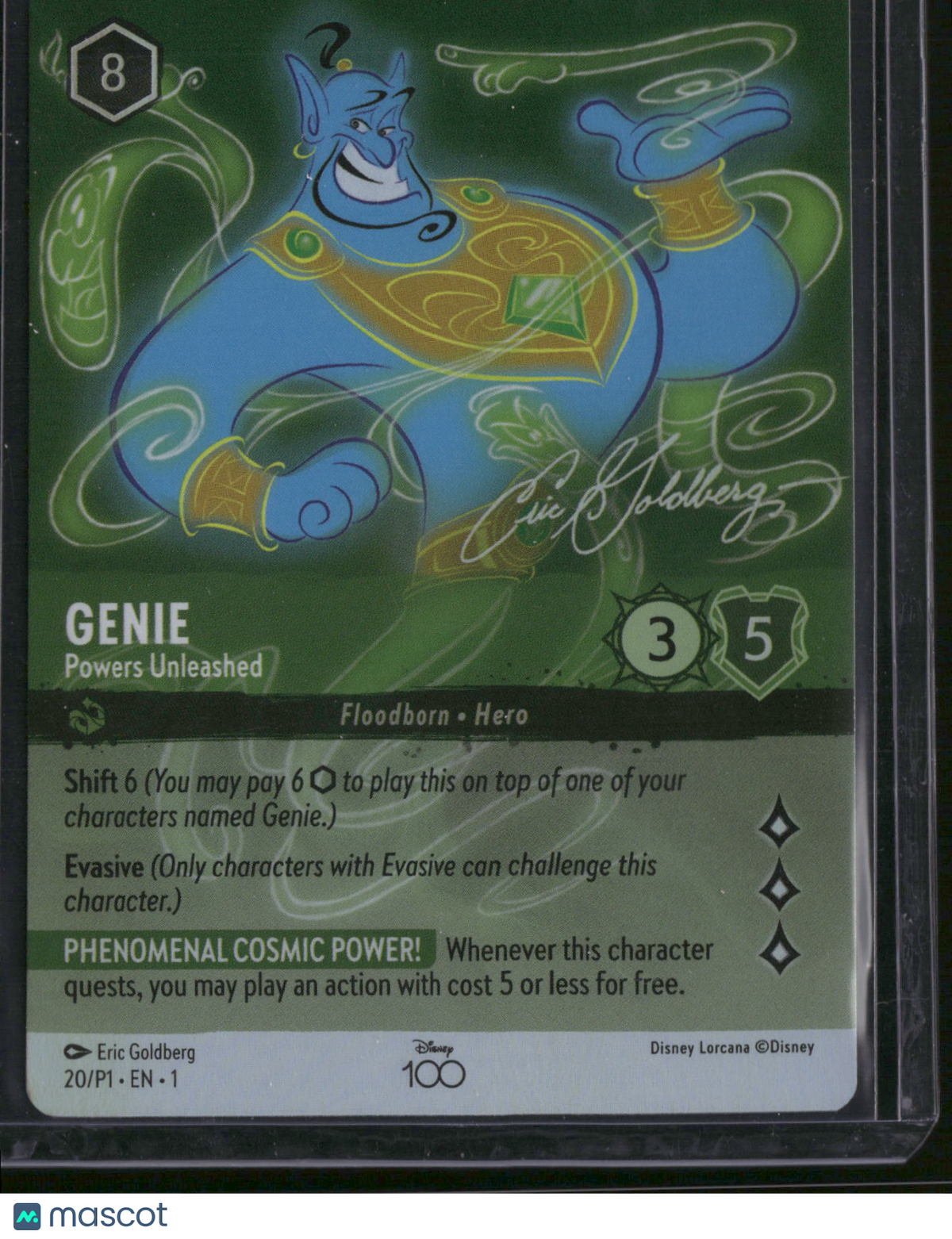 Disney 100 Collector's Set Genie Foil Facsimile Signature Promo