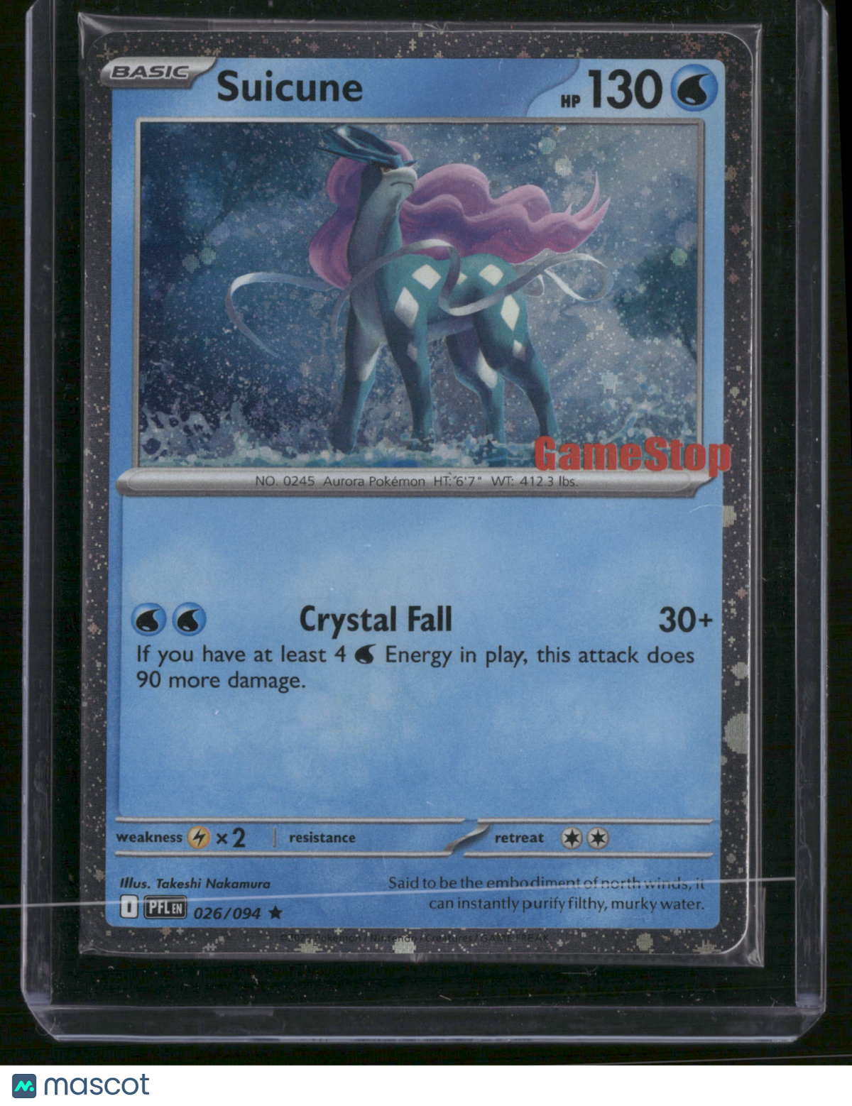 2025 Mega Evolution – Phantasmal Flames Suicune Holo Rare #26/94